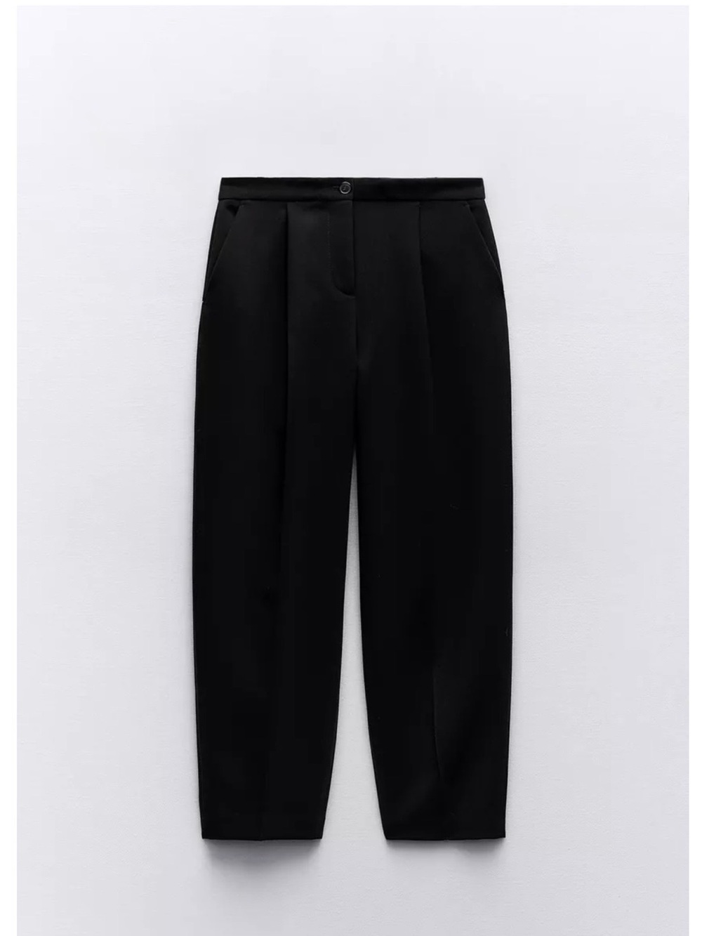 Zara Black Pleated Tailored Women Dress Pants
